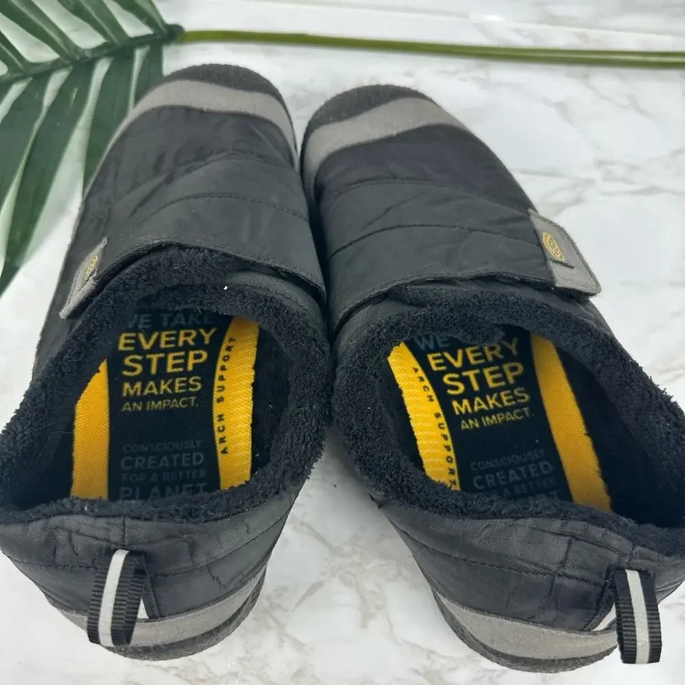 Keen Kids Black and Gray Slip-On Cozy Winter Clogs
